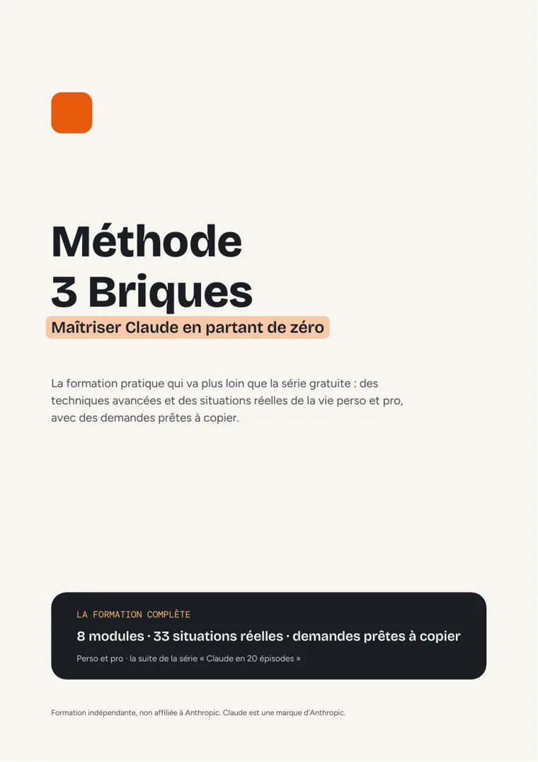Couverture du guide Méthode 3 Briques